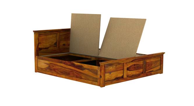 Stainfield Storage Bed (King Bed Size, Box Storage Type, Honey Oak Finish, With Box Storage Configuration) by Urban Ladder - Ground View Design 1 - 888034
