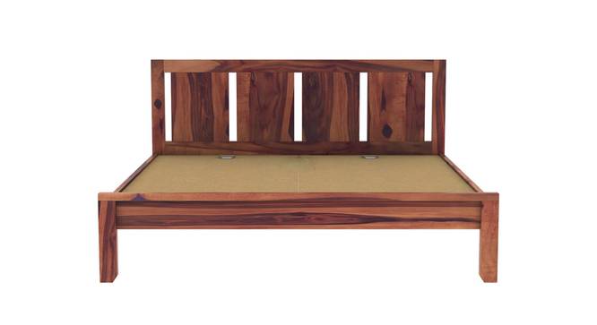 Plane non storage bed (Teak Finish, Queen Bed Size) by Urban Ladder - Design 1 Side View - 888047