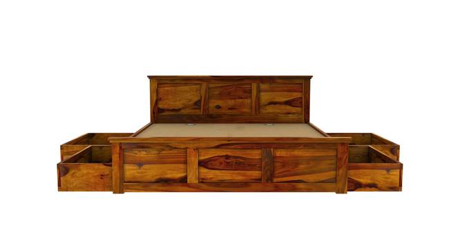 Rosalinda Storage Bed (King Bed Size, With Drawer Configuration, Drawer Storage Type, Honey Oak Finish) by Urban Ladder - Ground View Design 1 - 888053