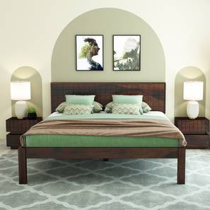 Esra Solid Wood Queen Size Bed in Walnut Finish-image-19