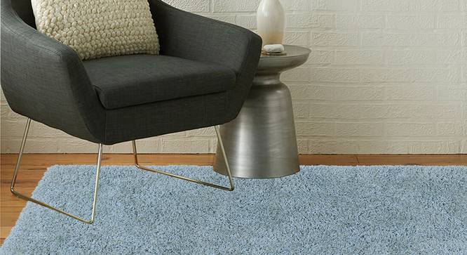 Blue Solid Hand tufted 9 x 13 Feet Carpet (Blue, 3 x 5 Feet Carpet Size) by Urban Ladder - - 