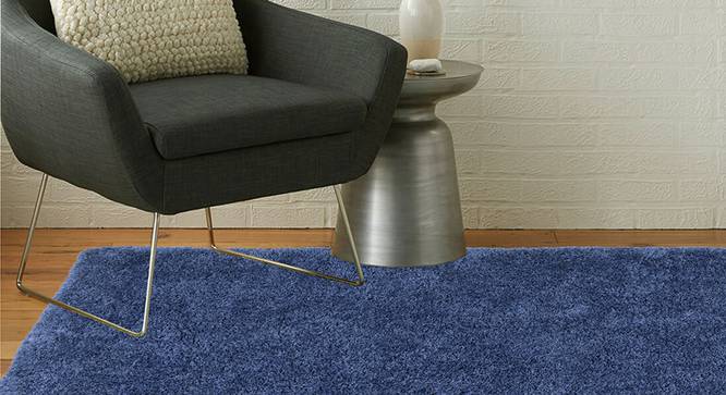 Denim Solid Hand Tufled 9 x 13 Feet Carpet (Denim, 3 x 5 Feet Carpet Size) by Urban Ladder - - 