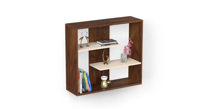 Maxelle Engineered Wood Bookshelf with Brown Maple & Beige fedish (Brown Maple & Beige Finish) by Urban Ladder - Front View Design 1 - 888653