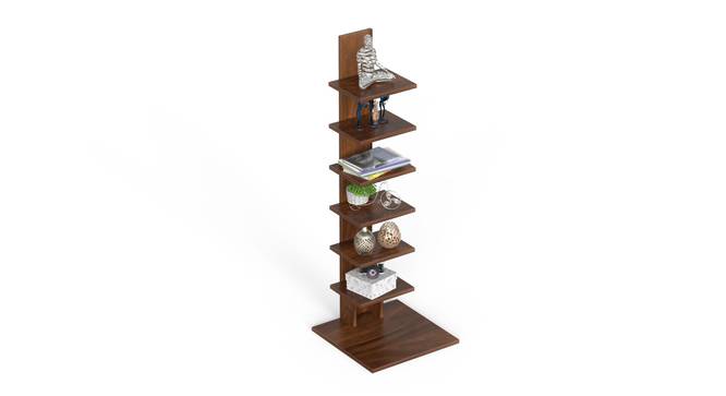 Osvil Engineered Wood Bookshelf with Brown Maple finish (Brown Maple Finish) by Urban Ladder - Front View Design 1 - 888655