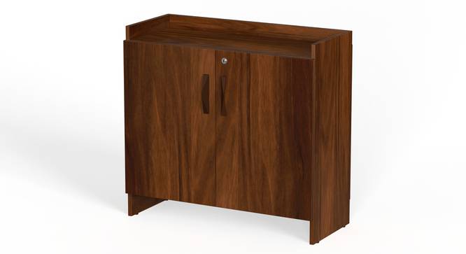 Brooklyn Engineered Wood Shoe Cabinet with Brown Maple & White finish (Brown Maple Finish) by Urban Ladder - Front View Design 1 - 888658