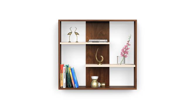 Maxelle Engineered Wood Bookshelf with Brown Maple & Beige fedish (Brown Maple & Beige Finish) by Urban Ladder - Rear View Design 1 - 888669