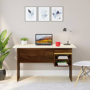 Study Table Under 5000 Design Amalet Engineered Wood Study Table in Brown Maple & Beige Finish