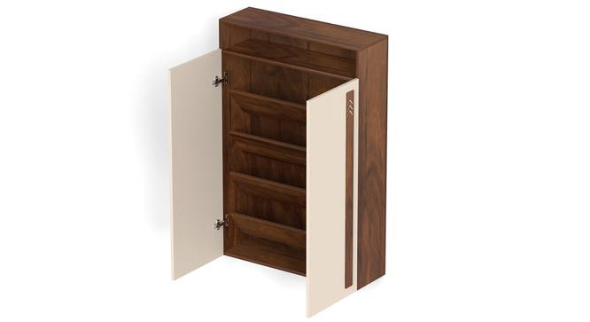 Whartin Engineered Wood Shoe Cabinet with Brown Maple & Beige finish (Brown Maple & Beige Finish) by Urban Ladder - Front View Design 1 - 888741