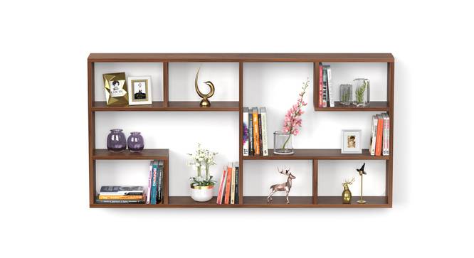 Petree Engineered Wood Wall Shelf with Brown Maple finish (Brown) by Urban Ladder - Rear View Design 1 - 888769