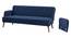 parker 3 seater fold out sofa cum bed in blue colour (Blue) by Urban Ladder - - 888825