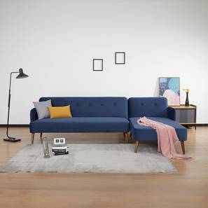 Sofa Cum Bed Design 5 Seater Fold Out Sofa cum Bed In Blue Colour