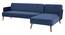 java 5 seater fold out sofa cum bed in blue colour (Blue) by Urban Ladder - Cross View Design 1 - 888832