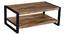 travis solid wood coffee table in black power coat finish (Rough Mango Wood/Black Powder Coat Finish) by Urban Ladder - Cross View Design 1 - 888835