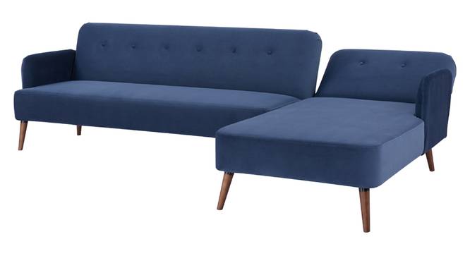 java 5 seater fold out sofa cum bed in blue colour (Blue) by Urban Ladder - Front View Design 1 - 888836