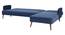 java 5 seater fold out sofa cum bed in blue colour (Blue) by Urban Ladder - Design 1 Side View - 888845