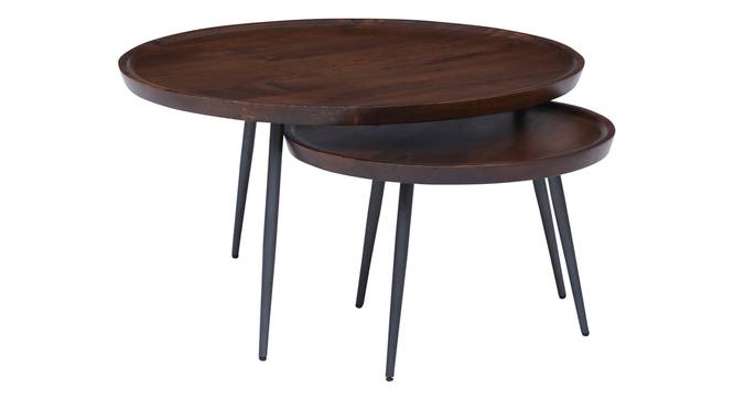 vegas solid wood set of 2 coffee table in walnut finish (Walnut Finish) by Urban Ladder - Cross View Design 1 - 888863