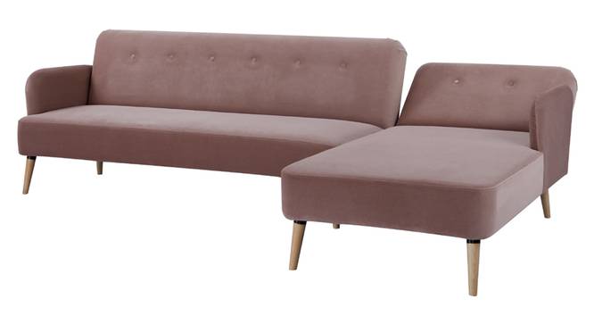 dyson 5 seater fold out sofa cum bed in pink colour (Pink) by Urban Ladder - Front View Design 1 - 888864