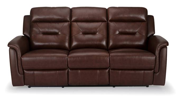 Valerano Leather 3 seater motorised recliner in brown colour (Brown, Three Seater) by Urban Ladder - Cross View Design 1 - 888935
