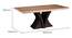 carmella marble 6 seater dining table set in coffee brown colour (Brown, Coffee Brown & Champagne Gold Finish) by Urban Ladder - Design 1 Dimension - 889030