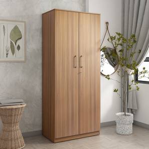 Knox Engineered Wood 2 Door Wardrobe Without Mirror in Exotic Teak Finish-image-39