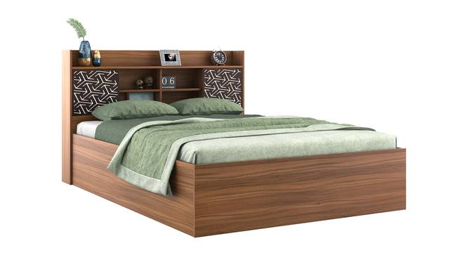 WINSLET QUEEN BED WITH BOX  STORAGE (Queen Bed Size, Exotic Teak Finish Finish) by Urban Ladder - Cross View Design 1 - 889041