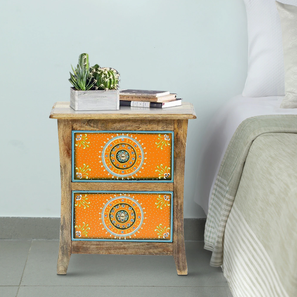 Bedside Tables In Trivandrum Design Solstice Solid Wood Bedside Table in Painted Finish
