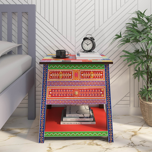 Bedside Tables In Hoskote Design Juniper Solid Wood Bedside Table in Painted Finish