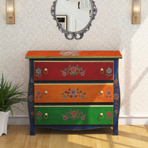 3 Drawers Design Lysander Solid Wood Chest of 3 Drawers in Painted Finish