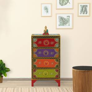 4 Drawers Design Isabeau Solid Wood Chest of 4 Drawers in Painted Finish