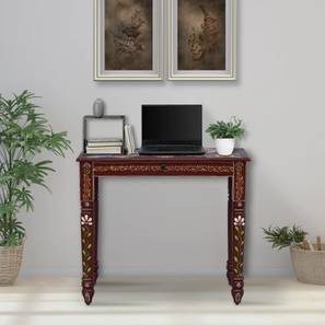 Study Table Design Eirwen Solid Wood Study Table in Painted Finish