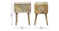 Enigma Solid Wood Hand painted Bedside In Natural Colour (Painted Finish) by Urban Ladder - Design 1 Dimension - 889378