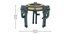 Aerowyn Solid Wood End Table In Hand Painted Multicolour (Painted Finish) by Urban Ladder - Image 2 Design 1 - 889405