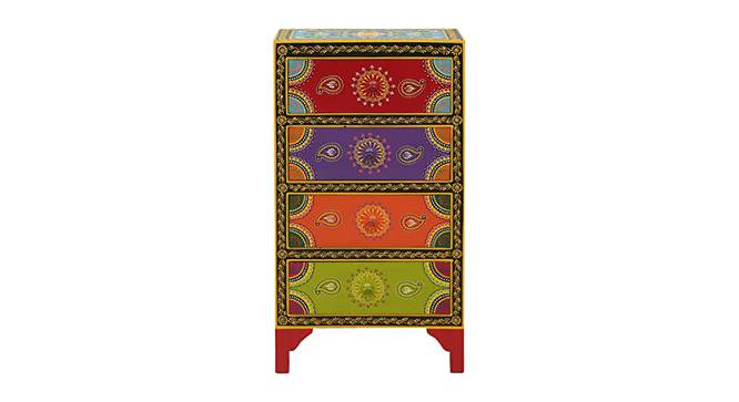 Isabeau Solid Wood Hand Painted Chest Of Drawer in Multicolour (Painted Finish) by Urban Ladder - Design 1 Side View - 889506