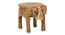 Thalassin Solid Wood Hand painted End Table In Natural Colour (Painted Finish) by Urban Ladder - Front View Design 1 - 889524