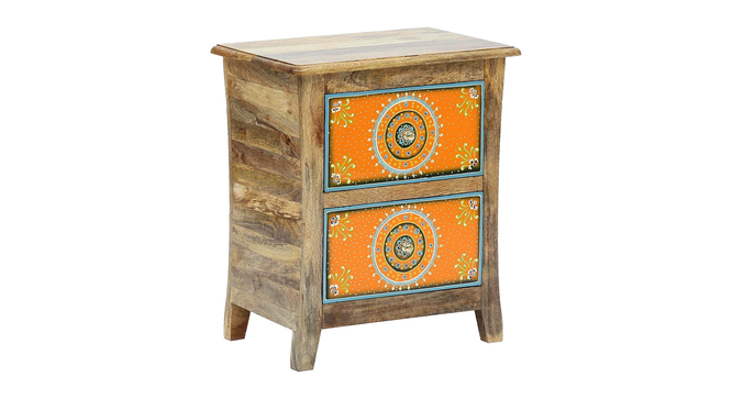 Solstice Solid Wood Hand painted Bedside In Natural Colour (Painted Finish) by Urban Ladder - Front View Design 1 - 889527