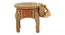 Thalassin Solid Wood Hand painted End Table In Natural Colour (Painted Finish) by Urban Ladder - Design 1 Side View - 889536