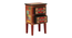 Aerowyn Solid Wood Hand painted End Table In Multicolour (Painted Finish) by Urban Ladder - Ground View Design 1 - 889546