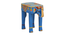 Kaelindra Solid Wood Hand painted End Table In Blue (Painted Finish) by Urban Ladder - Front View Design 1 - 889563