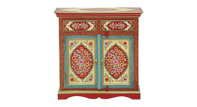 Octavia Solid Wood Hand painted Cabinet In Multicolour (Painted Finish) by Urban Ladder - Design 1 Side View - 889572