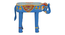 Kaelindra Solid Wood Hand painted End Table In Blue (Painted Finish) by Urban Ladder - Ground View Design 1 - 889579