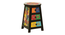 zyleria Solid Wood Hand painted End Table In Multicolour (Painted Finish) by Urban Ladder - Front View Design 1 - 889593