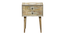 Enigma Solid Wood Hand painted Bedside In Natural Colour (Painted Finish) by Urban Ladder - Design 1 Side View - 889599