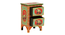 Magnus Solid Wood Hand painted End Table In Multicolour (Painted Finish) by Urban Ladder - Ground View Design 1 - 889605