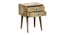 Enigma Solid Wood Hand painted Bedside In Natural Colour (Painted Finish) by Urban Ladder - Ground View Design 1 - 889606