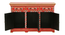 Calista Solid Wood Hand painted Cabinet In Multicolour (Painted Finish) by Urban Ladder - Ground View Design 1 - 889637