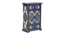 Magnus Solid Wood Hand painted Cabinet In Blue Colour (Painted Finish) by Urban Ladder - Front View Design 1 - 889644