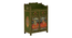 Seren Solid Wood Hand painted Cabinet In Green Colour (Painted Finish) by Urban Ladder - Front View Design 1 - 889645