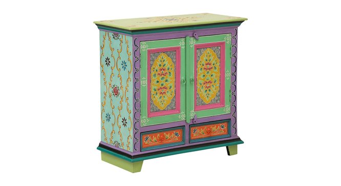 Selene Solid Wood Hand painted Cabinet In Multicolour (Painted Finish) by Urban Ladder - Front View Design 1 - 889648