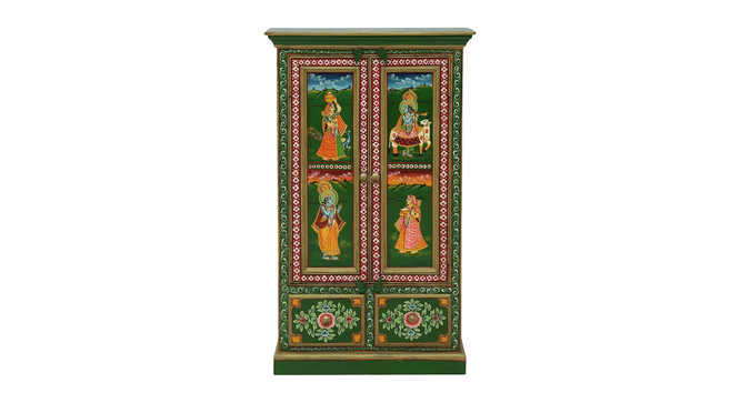 Peregrine Solid Wood Hand painted Cabinet In Multicolour (Painted Finish) by Urban Ladder - Design 1 Side View - 889654
