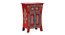 Selene Solid Wood Hand painted End Table In Red Colour (Painted Finish) by Urban Ladder - Front View Design 1 - 889672